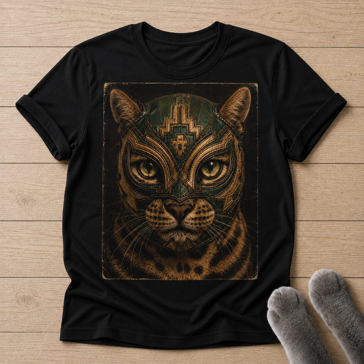 Aztec Lucha Graphic T-Shirt - Streetwear Tee