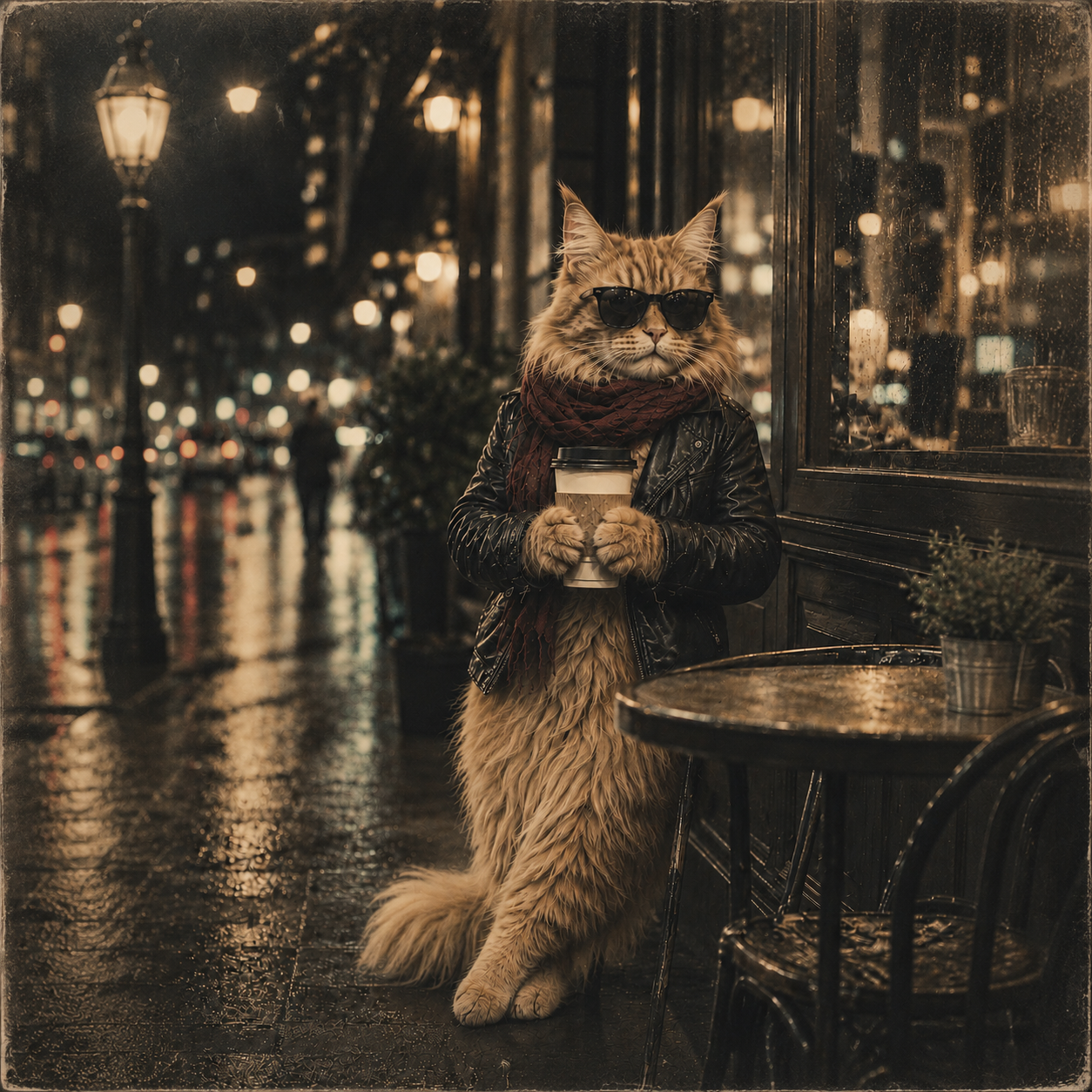 Stylish Coffee Cat Shirt | Vintage Café Cat Graphic Tee