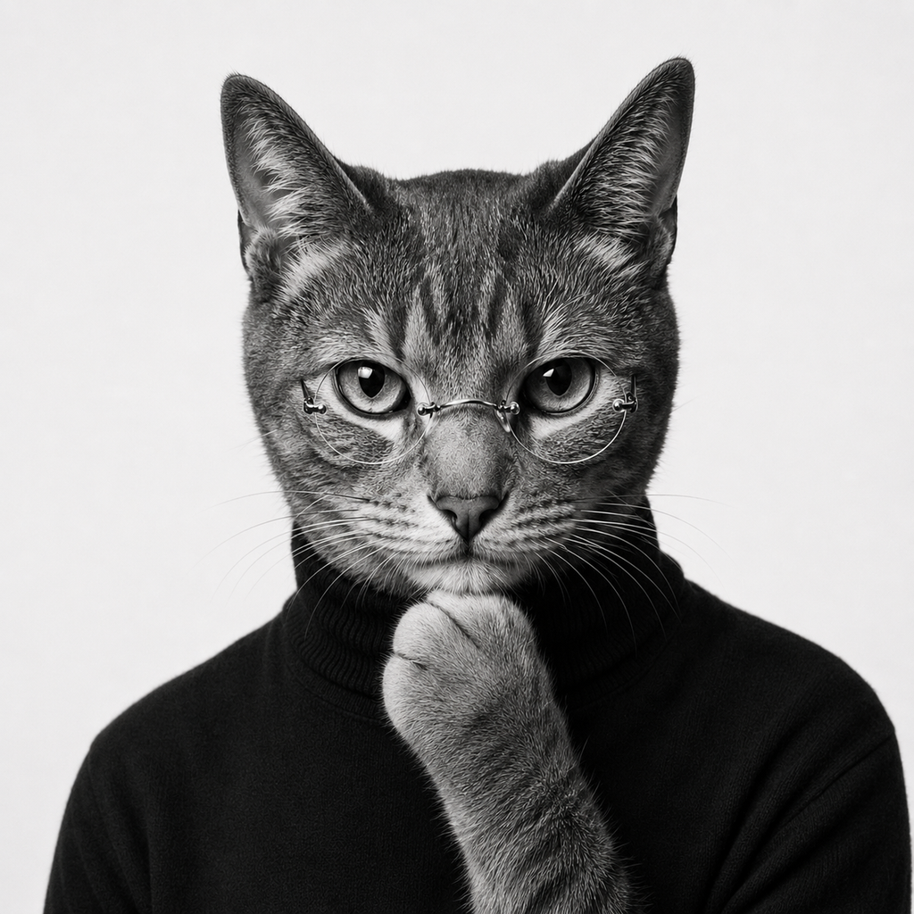 Sophisticated Cat Graphic Tee - Streetwear Tee