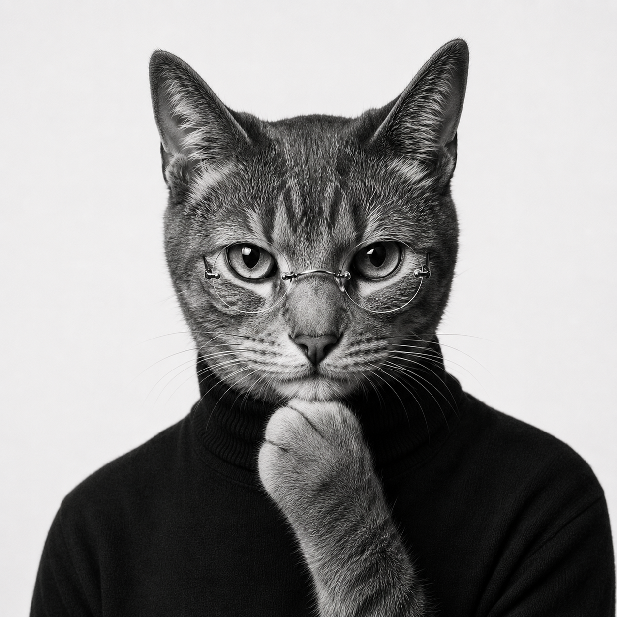 Sophisticated Cat Graphic Tee - Streetwear Tee