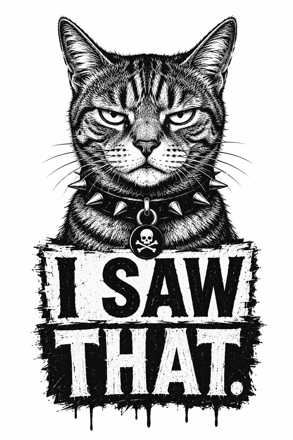I Saw That Cat T-Shirt | Funny Judgy Cat Graphic Tee