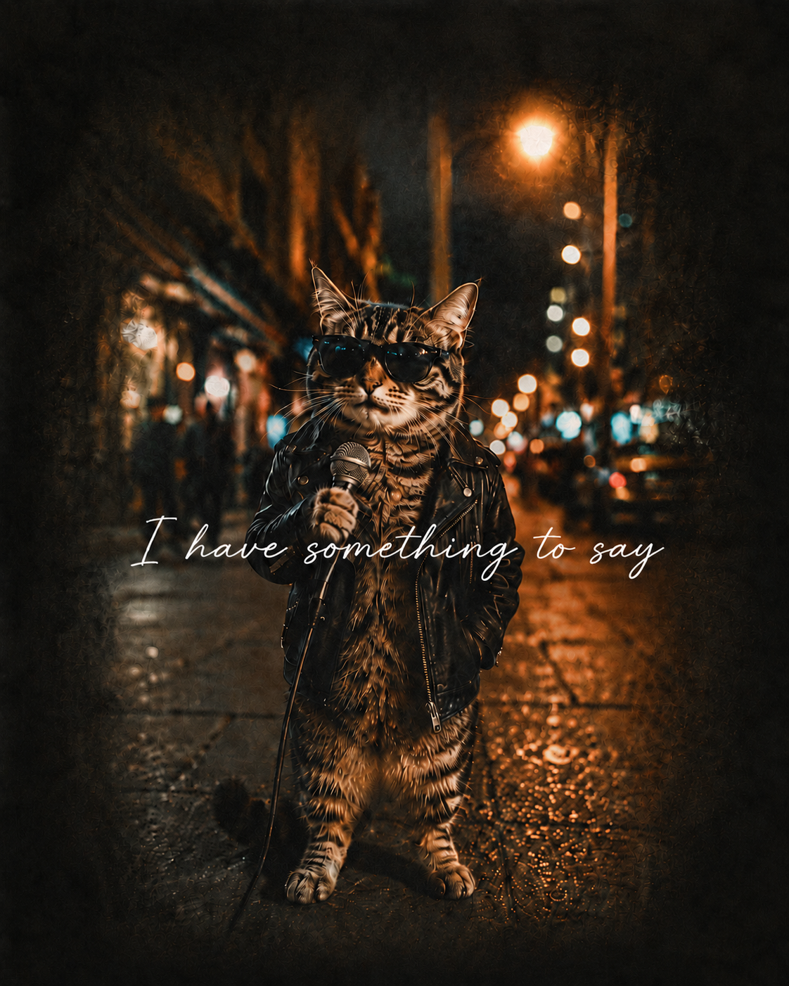 Funny Cat Graphic T-Shirt | “I Have Something to Say” Cool Cat Tee