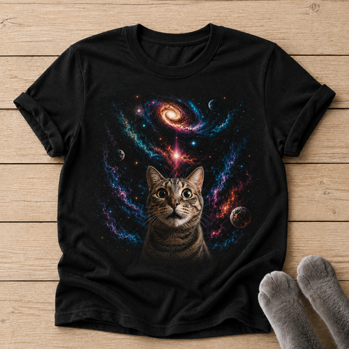 Space Cat Graphic T-Shirt