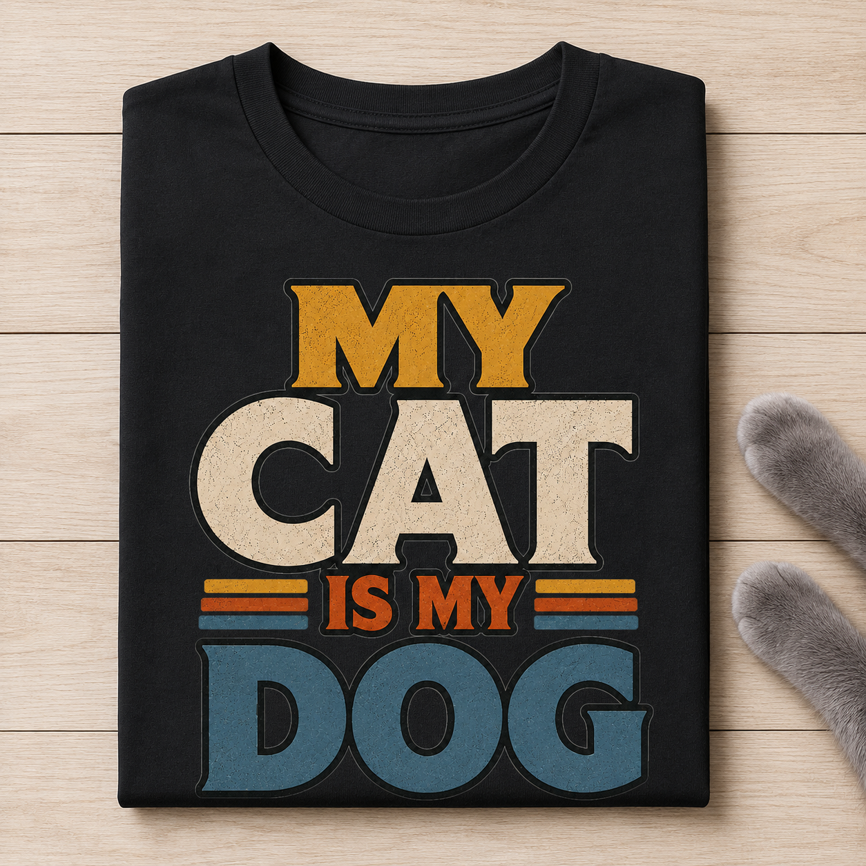 My Cat is My Dog Graphic T-Shirt - Streetwear Tee