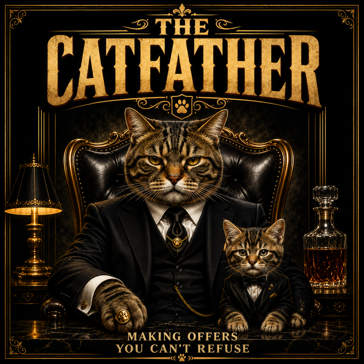 The Catfather Graphic T-Shirt - Streetwear Tee
