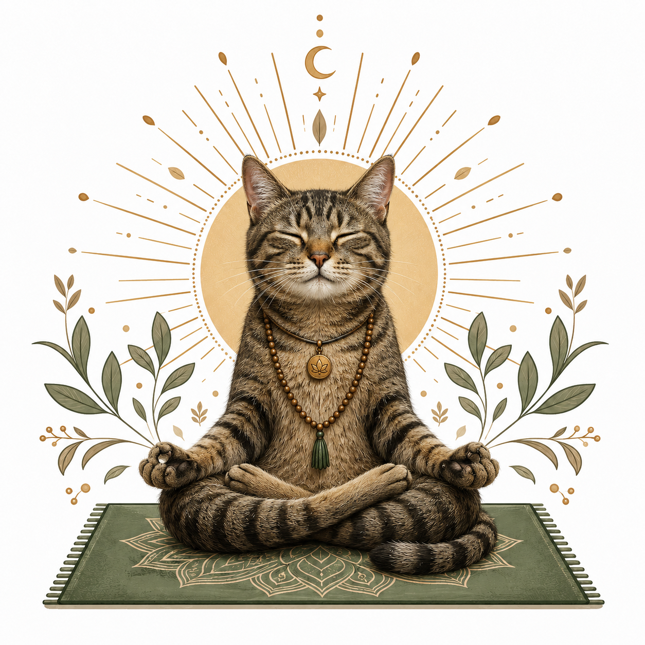 Meditating Cat Yoga T-Shirt | Zen Cat Lover Spiritual Tee