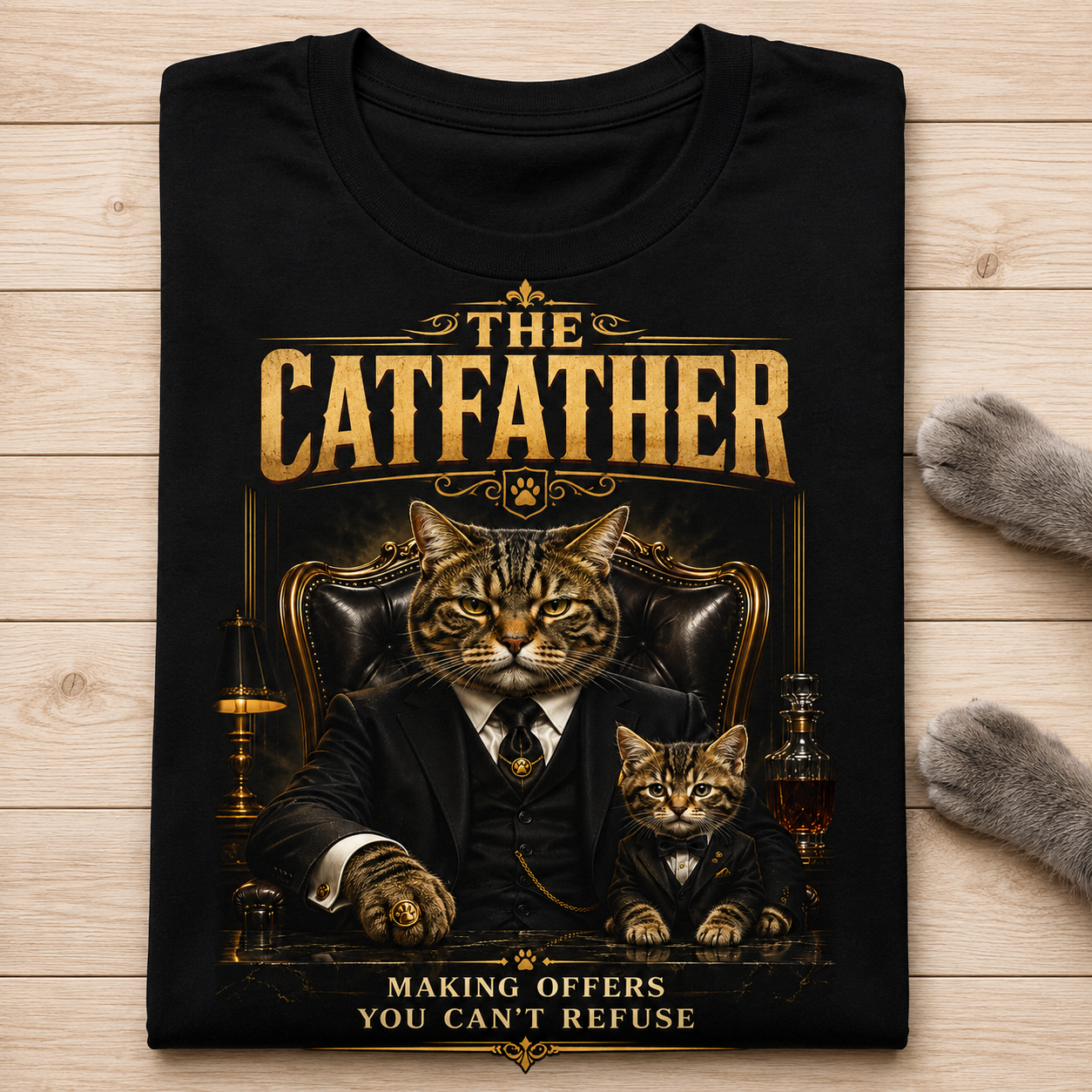 The Catfather Graphic T-Shirt - Streetwear Tee
