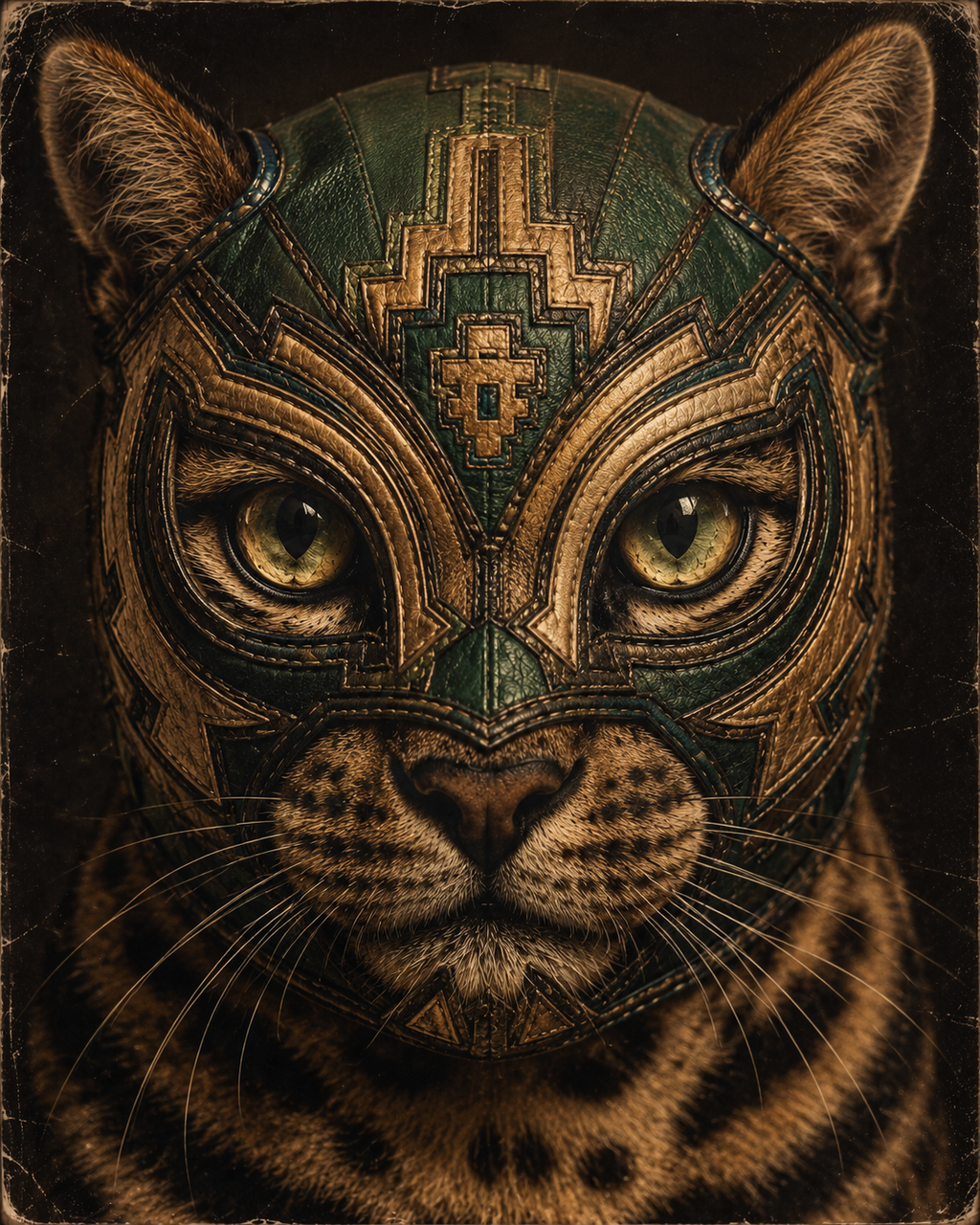 Aztec Lucha Graphic T-Shirt - Streetwear Tee