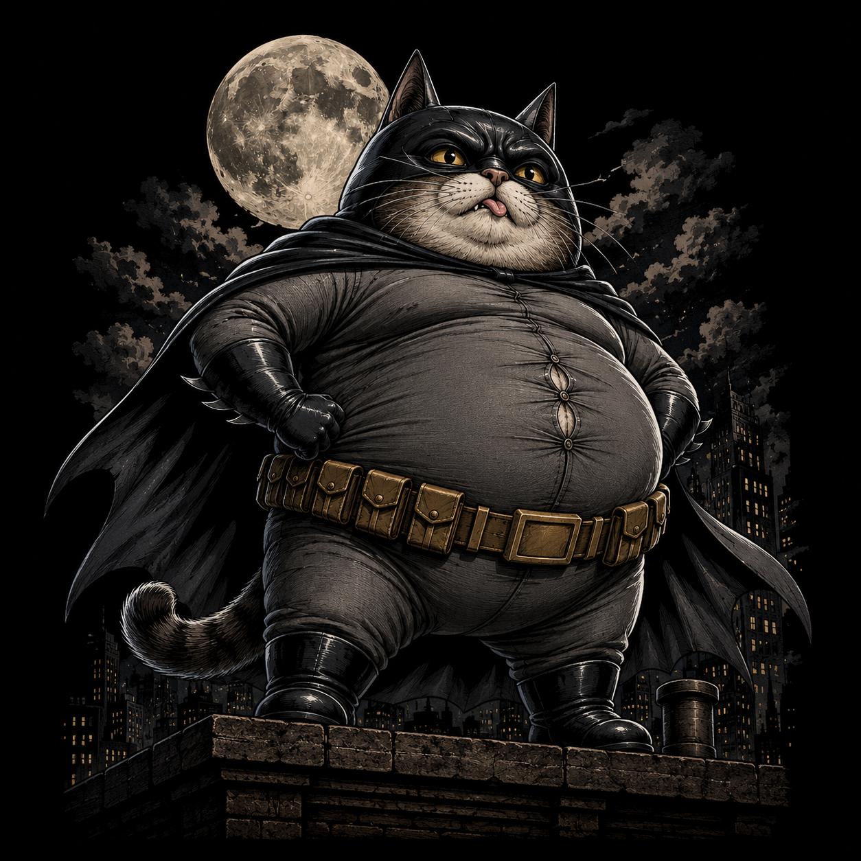 Protector of the night Graphic T-Shirt -  Destroyer of snacks