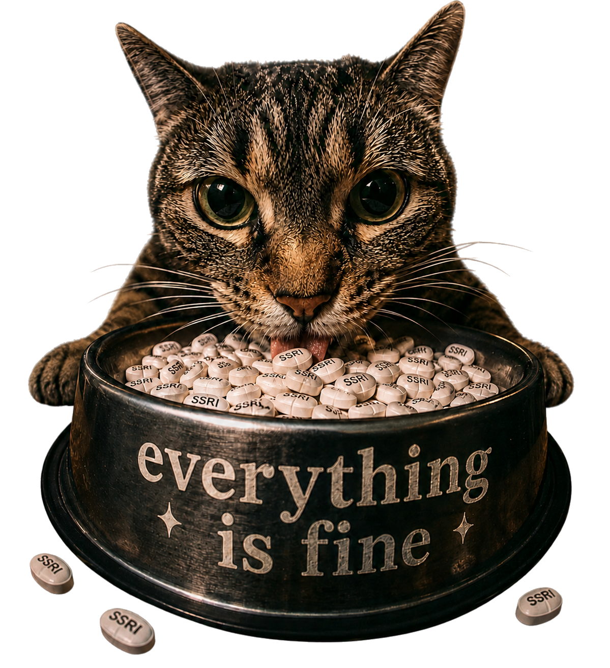 Everything Is Fine Cat Shirt