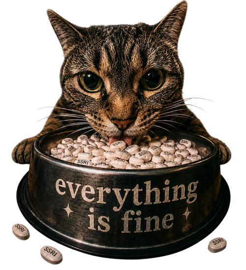 Everything Is Fine Cat Shirt funny cat lover graphic tee print design