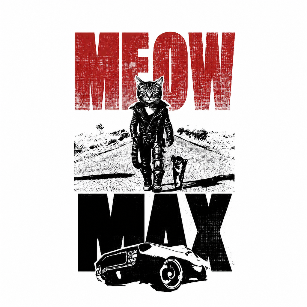 Meow Max Graphic T-Shirt - Streetwear Tee