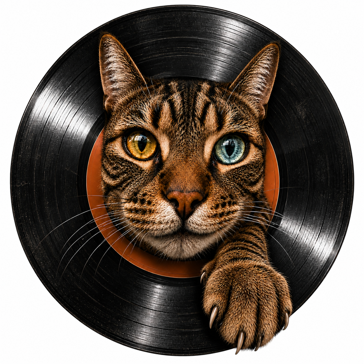 Vinyl Cat T-Shirt – Retro Music Lover Design