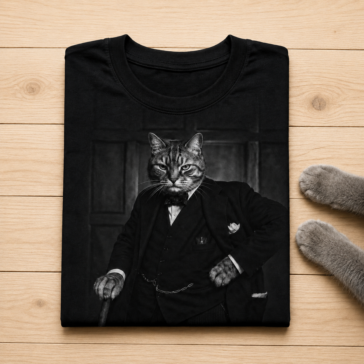Indomitable Cat Graphic T-Shirt - Streetwear Tee