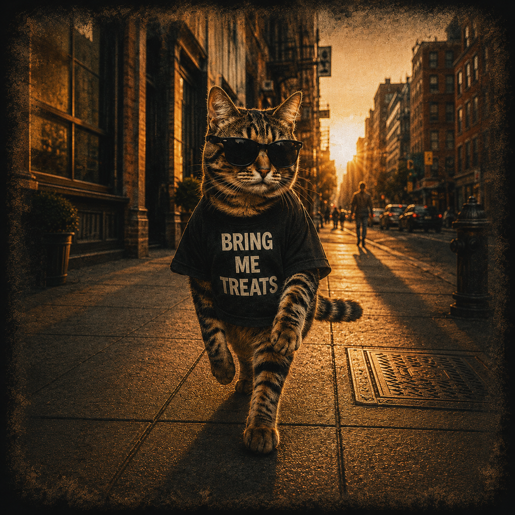 Cool Cat Sunglasses Shirt | Bring Me Treats Funny Cat T-Shirt