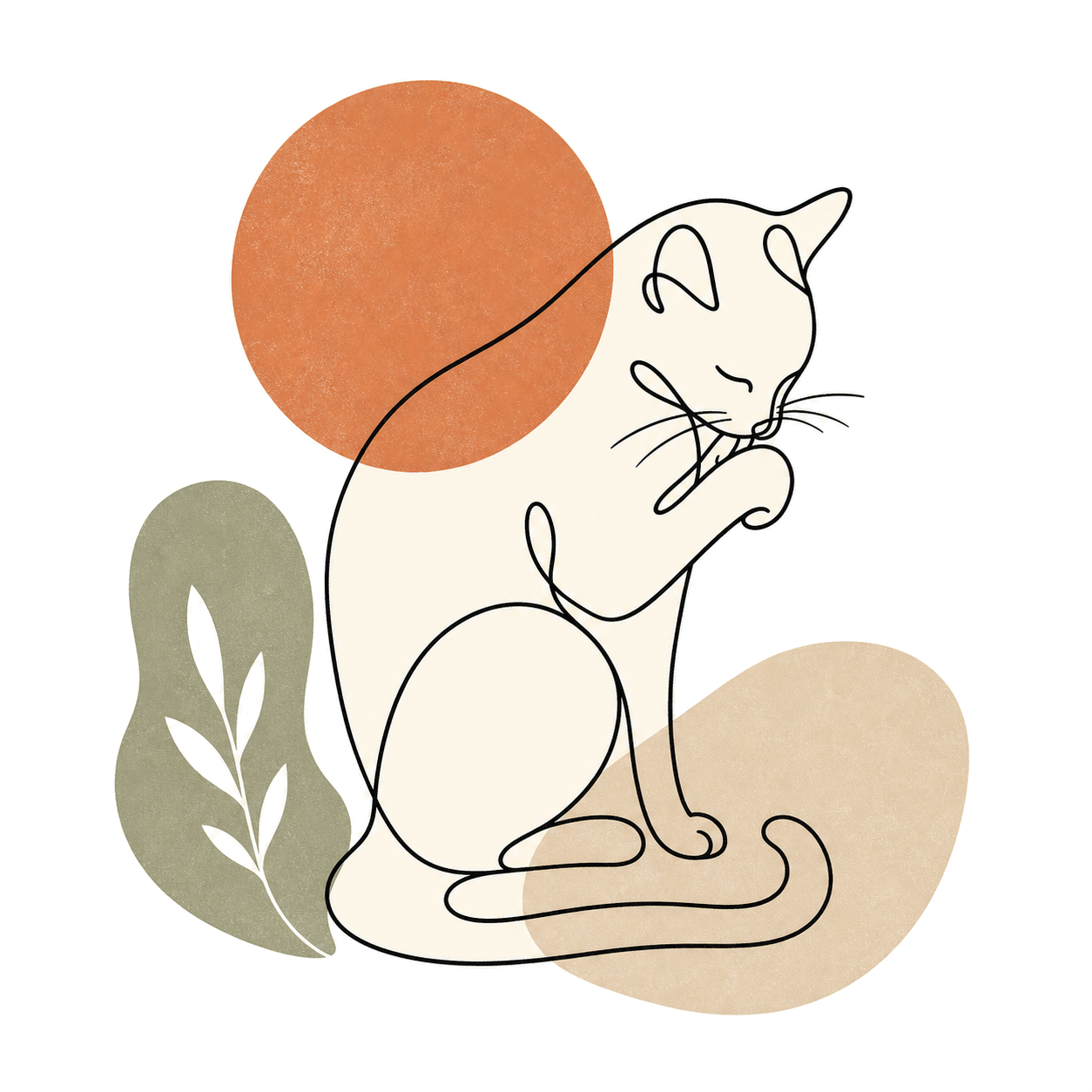 Minimalist Cat Line Art Shirt | Boho Cat Lover Graphic Tee